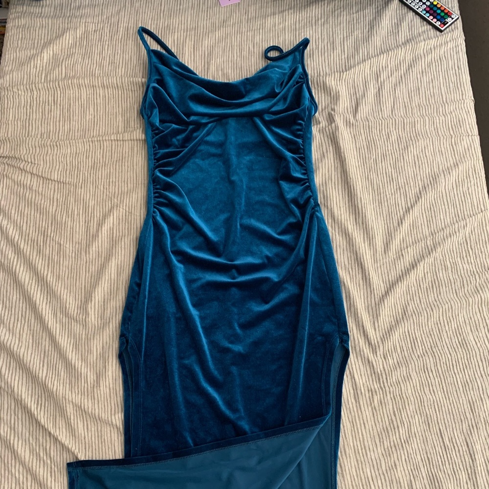 Velvet Split Thigh dress